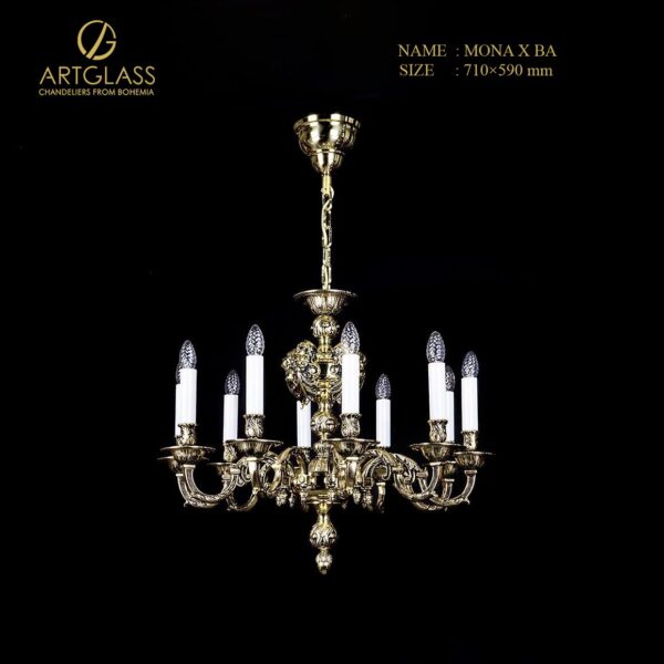 Đèn chùm pha lê MONA X BRASS ANTIQUE thiết kế cổ điển, kết hợp ánh sáng lung linh của pha lê cao cấp với đường nét tinh tế, phù hợp không gian sang trọng và đẳng cấp.