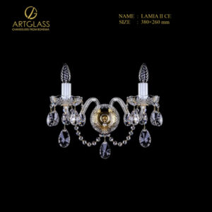Đèn tường pha lê trang trí LAMIA II WL CE 2 bóng 40W mang phong cách cổ điển, phù hợp phòng khách, sảnh đón hoặc khách sạn cao cấp.