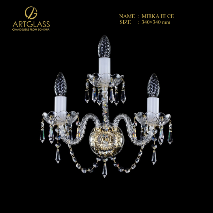 den-tuong-pha-le-mirka-iii-wl-ce Đèn tường pha lê MIRKA III WL CE sang trọng với 3 bóng 40W, chất liệu đồng thau mạ vàng và pha lê cao cấp, tạo ánh sáng lung linh và đẳng cấp cho không gian.