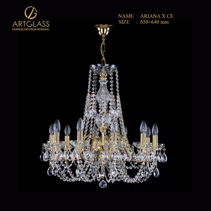 den-chum-pha-le-ariana-x-ce-10-bong-40w Đèn Pha Lê ARIANA X CE, 10 bóng 40W, thiết kế tinh xảo với pha lê lấp lánh và đồng thau mạ vàng, mang đến vẻ đẹp đẳng cấp cho không gian nội thất.