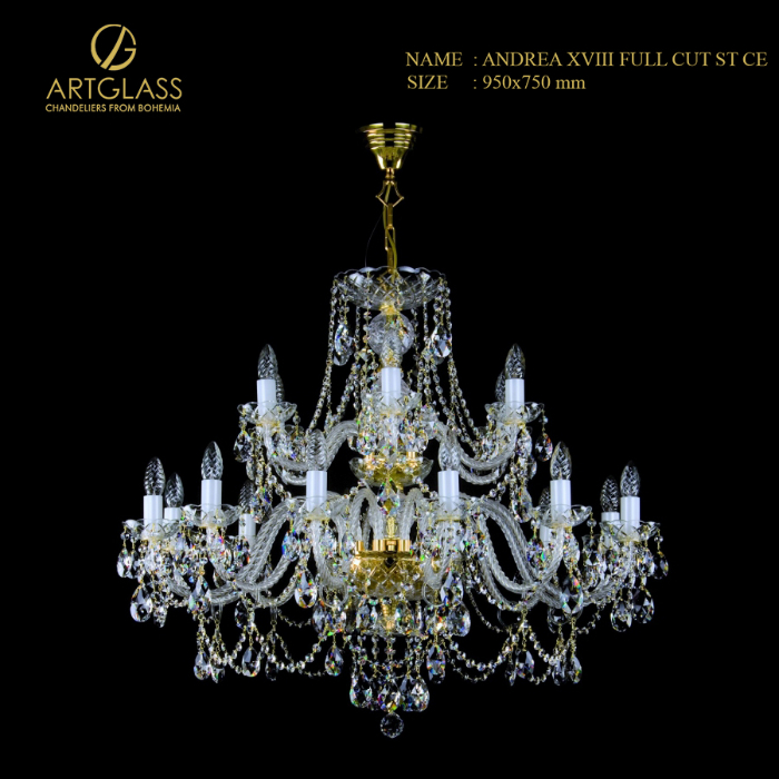 den-chum-pha-le-andrea-xviii-full-cut-st-ce Đèn chùm pha lê ANDREA XVIII FULL CUT ST CE với 18 bóng 40W, thiết kế pha lê cao cấp kết hợp đồng thau mạ vàng, sang trọng và tinh tế từ thương hiệu Artglass CH Séc.