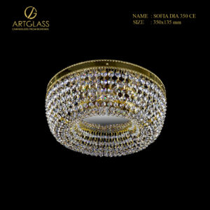 Đèn lồng pha lê SOFIA DIA 350 CE từ thương hiệu Artglass, thiết kế gọn gàng và sang trọng, ánh sáng pha lê phản chiếu rực rỡ tạo điểm nhấn đẳng cấp cho căn phòng.