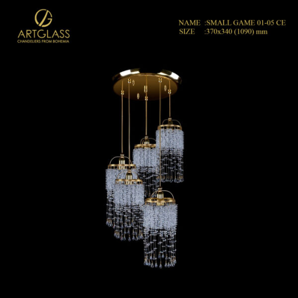 den-tha-pha-le-small-game-01-05-ce Mẫu đèn thông tầng pha lê SMALL GAME 01-05 CE, lựa chọn sang trọng cho không gian sảnh hoặc phòng khách có trần cao.