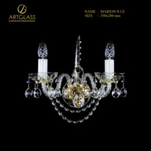 Tuyệt tác đèn tường MARION II WL CE, chế tác thủ công từ pha lê và đồng thau bởi thương hiệu Artglass danh tiếng của Cộng hòa Séc.