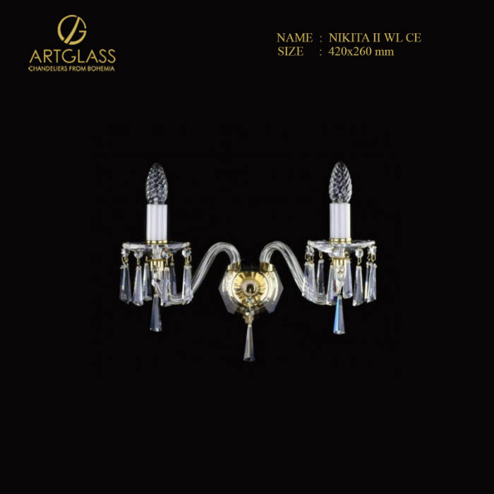 den-tuong-pha-le-nikita-ii-wl-ce Mẫu đèn tường pha lê NIKITA II WL CE mang phong cách tối giản, sử dụng pha lê Séc và đồng mạ vàng, mang lại vẻ đẹp hiện đại cho không gian căn hộ hoặc phòng làm việc.