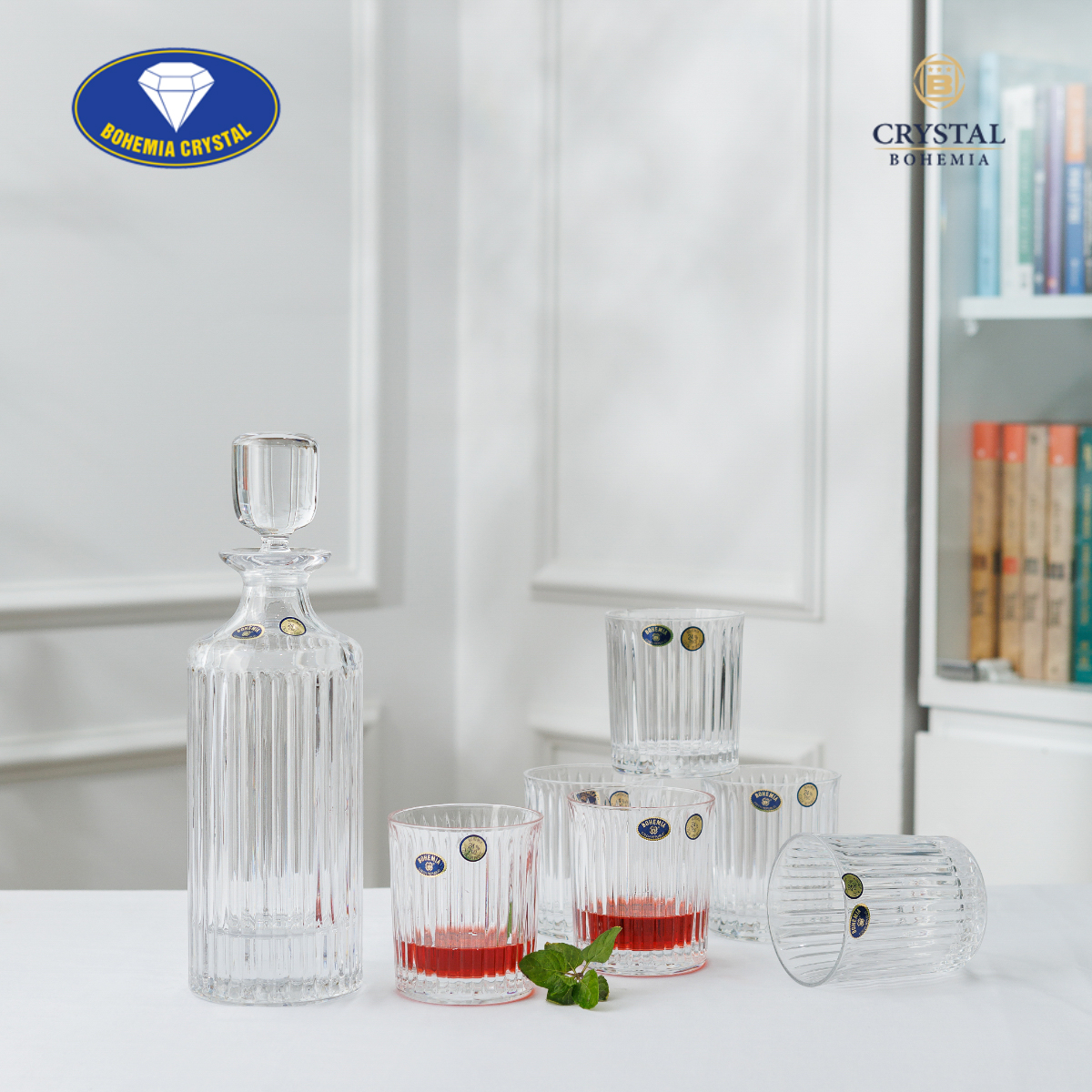 bộ bình rượu pha lê